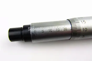 0.001 mm Sølv Fladskærms Nål Type Mikrometer hoved 0-25 mm 0,01 mm Måling af Værktøjs-Med Riflede indstillingsringen Mikrometer Hoved 2117
