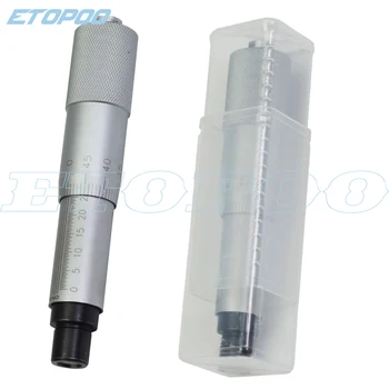 0.001 mm Sølv Fladskærms Nål Type Mikrometer hoved 0-25 mm 0,01 mm Måling af Værktøjs-Med Riflede indstillingsringen Mikrometer Hoved 3