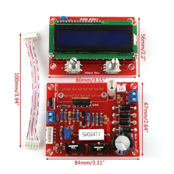 0-28V 0.01-2A Justerbar DC Reguleret Strømforsyning DIY Kit med LCD-Display, 425D 0