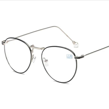 -1.0 -1.5 -2.0 At -6.0 Pearl Færdig Nærsynethed Briller Til Kvinder Tendens Round Metal Frame Kvindelige kortsynede Briller 3
