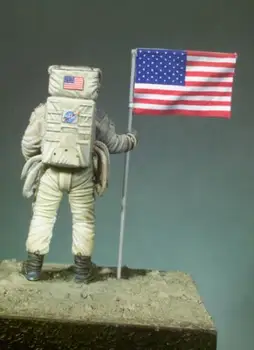 1/32 Skala 54mm Harpiks figur byggesæt Moon Landing (ikke indeholde Flag)