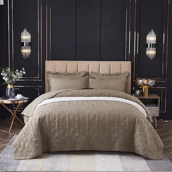 1/3pc Quiltet sengetæppe vask bomuld&polyester quiltning bed cover grønt smide tæppe multi-funktionelle sengetøj 220*240cm 1