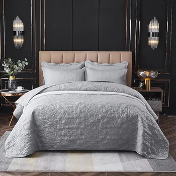 1/3pc Quiltet sengetæppe vask bomuld&polyester quiltning bed cover grønt smide tæppe multi-funktionelle sengetøj 220*240cm 2