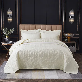 1/3pc Quiltet sengetæppe vask bomuld&polyester quiltning bed cover grønt smide tæppe multi-funktionelle sengetøj 220*240cm 4