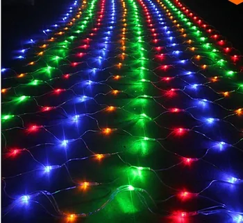 1,5 m*1,5 m Holiday LED reb store fest, bryllup ceremoni fe belysning Jul xmas Led string net light web-lys 1