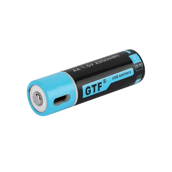 1,5 V USB-AA li-ion Batteri 2550mwh 1500mah kapacitet li-polymer genopladelige lithium usb-batteri USB-kabel 5