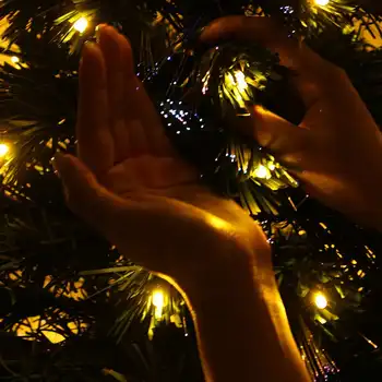 1,8 M, 2.1 M 240Leds 10modes Lys juletræ Fe Sød Dekoration Jul Træer med Stå Fest Dekoration 3