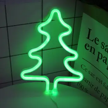 1,8 W LED Neon Lys Palm Tree Cactu julelys USB-Lampe Dekorationer til Soveværelse fødselsdagsfest Ferie SMD2835 Belysning 5