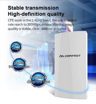 1 KM WIFI Range Wireless Udendørs CPE Router WIFI Extender 2,4 G 300Mbps WiFi Bridge Access Point-AP Antenne WI-FI Repeater CF-E130 10662