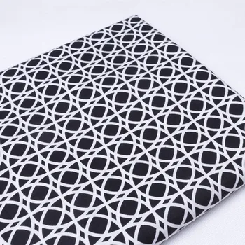 1 meter bomuld stof særlige geometriske print håndlavet DIY tøjet klud T559 6362