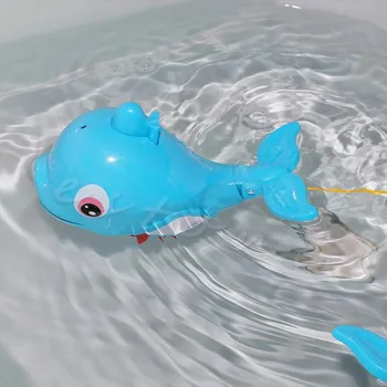 1 stk Plast Hval Form Squirting Badekar Baby Svømme Dolphin lille Barn Badning Toy Swimmingpool Søde Tegneserie Dyr, Baby Badekar Legetøj