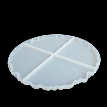 1 Sæt Krystal Epoxy Harpiks Skimmel Coaster Cup Mat Pad Støbning Silicone Mould DIY Kunsthåndværk, smykkefremstilling Værktøjer
