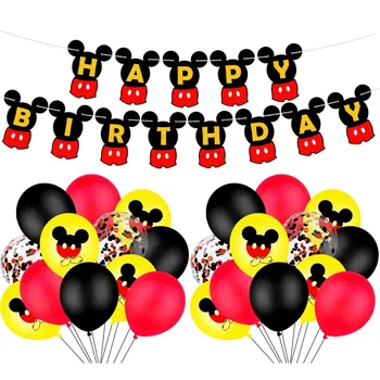 1 sæt Minnie Latex Balloner Mickey Mouse Tema Fødselsdag Part Dekorationer Baby Brusebad Indretning Part, Kids Mickey Ballon Luften Globos 13264