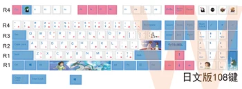 1 sæt PBT-dye sublimation keycap egnet for ANSI standard tastatur layout og MX switches mekanisk tastatur tasterne 1