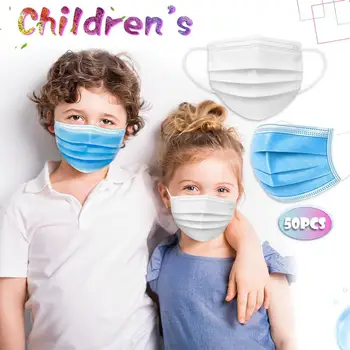 10/50/100/500pcs Disponibel Børn Face-Maske-Ikke-Vævede 3 Lag Støv Åndbar Gaze Maske Pink Spædbarn Ansigt, Mund Maske Til Børn 3