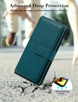 10 Card Wallet Læder taske Til Samsung Galaxy A50 A40 A30 A20E A20 A20E A10E M51 5G M31S M10 M11 Magnetisk Flip Cover 17647