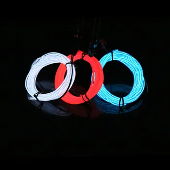 10 Farver 10M LED Strip EL Wire Rør Reb 4AAA batteridrevne Fleksibel Neon Koldt Lys Bil Party Brylluppet Indretning Gratis fragt 2