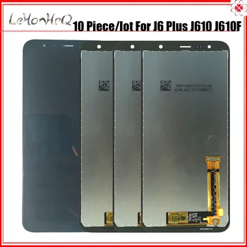 10 Stk/masse AMOLED LCD-For Samsung Galaxy J6 Plus J6+ 2018 J610 SM-J610F J610FN LCD-Skærm Touch screen Digitizer Assembly 4