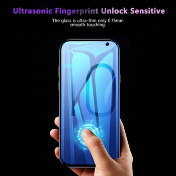 10 Stk/parti Fuld UV-Limen Hærdet Glas til Samsung S8 S9 S10 Plus Skærm Protektor til Samsung Note 8 9 10 S7 Kant Med Pakning 2