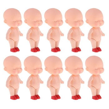 10 Stykker Sød Vinyl Nyfødte Sovende Baby Doll 8,5 cm Vaskbar For Kids Legetøj 2