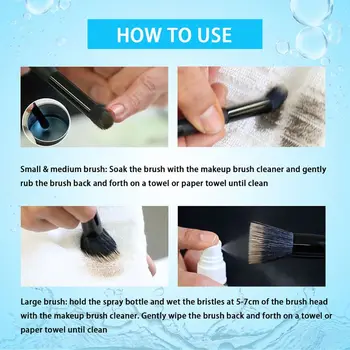 100 ml Professionel Makeup Brush Cleaner Spray Straks Dyb Rengøring Hurtig-Tør Ikke-Vask Fjerne Kosmetiske Pletter Shampoo Flydende 1