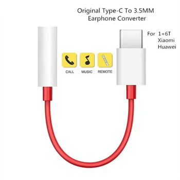 100 Originale USB Type C 3,5 mm Hovedtelefon Jack Adapter Aux Audio For et plus 7 usb-c musik konverter kabel Til oneplus 6T 7 Pro 1