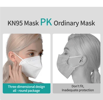 100 Stykke 95% Filtrering kn95 mask 5 Lag ffp2 maske Beskyttelse ansigtsmasker Anti Støv, Forurening fff 2 Mask 24 Timers Hurtig levering 1