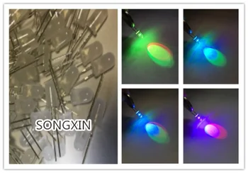 1000PCS XIASONGXIN LYS 5mm Diffust RGB Rainbow Hurtigt Blinkende Flash Rød Grøn Blå LED Lysdioder 0001
