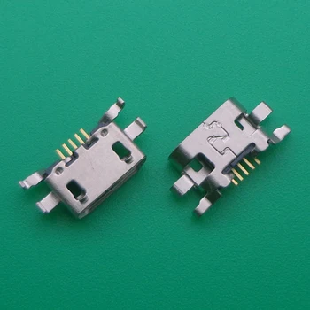 100pcs Mikro-USB-5pin mini-Stik Mobil-Opladning port Til Motorola Moto C Plus XT1723 XT1724 Reparation udskiftning 0