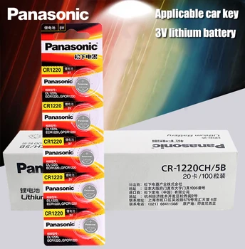 100pcs Originale Panasonic CR1220 Knap Celle Batterier CR 1220 3V Lithium Coin Batteri BR1220 DL1220 ECR1220 LM1220 2954