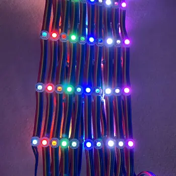 100pcs/string WS2813-RGB fuld farve adresserbare LED pixel lys;dc 5 v indgang;5cm/10cm/15cm wire afstand;med farve wire;IP20 2