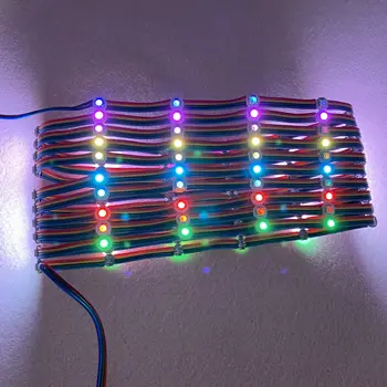 100pcs/string WS2813-RGB fuld farve adresserbare LED pixel lys;dc 5 v indgang;5cm/10cm/15cm wire afstand;med farve wire;IP20 4
