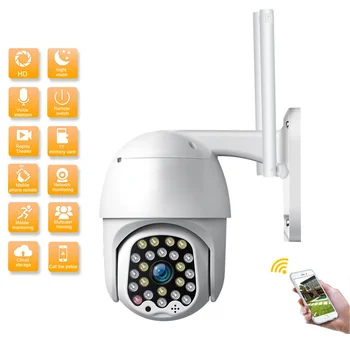 1080P 23 Lysdioder Wireless Wifi IP-Kamera Udendørs Hastighed PTZ Dome Sikkerhed Kamera Pan Tilt Zoom 2MP Netværk IR CCTV Hjem Overvågning 0