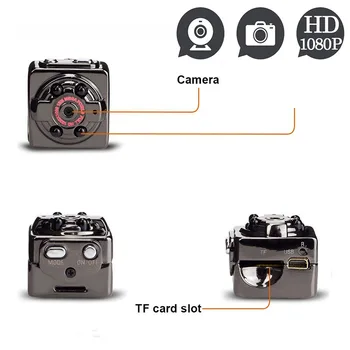 1080P SQ8 Mini Video Kamera Espia Smart Videokamera Sport Micro Cam, Hemmelig Lille Krop Kamera Støtte Skjulte SD-Kort Minicamera 1