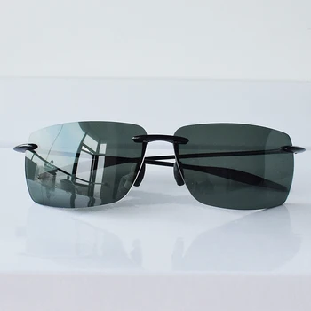 10g Polariserede Solbriller Mænd TR90 Uindfattede solbriller til Mand Ultra-let at Køre Nuancer Anti Glare UV400 3