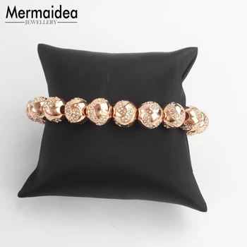 10mm Rose Gold Baby Fodaftryk Perle Armbånd I 2020 Nye Strand Armbånd forsølvet Trendy Fashion Smykker til Mænd, Kvinder 5