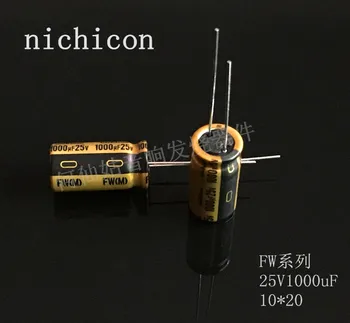 10stk/20pcs nichicon akustisk kapacitans FW-serien 25v1000uf 10*20 audio super kondensator elektrolytiske kondensatorer gratis fragt 0
