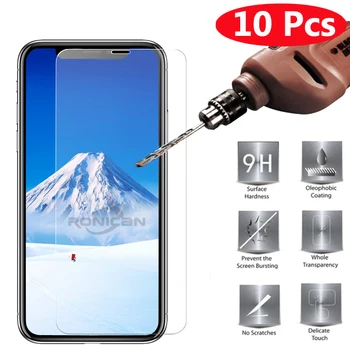 10stk Hærdet Glas til iPhone 7 8 6 6s Plus Skærm Protektor Beskyttelse Film til iPhone X XS Antal XR 11Pro MAX 5 5C 5S SE 2020 3