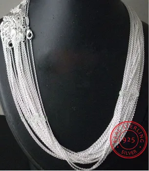 10stk/masse Kampagne! engros 925 sterling sølv halskæde, sølv fine smykker Rolo Kæde 1mm Halskæde 16 18 20 22 24