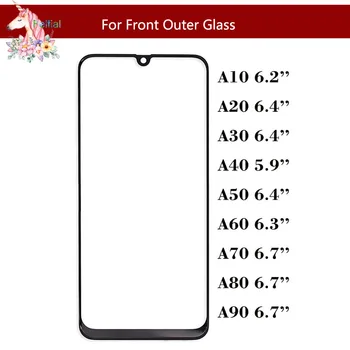 10stk/masse Til Samsung Galaxy A10, A20 A30 A40 A50 A60 A70 A80 A90 Touch Skærm, Front Glas Panel LCD-Ydre Skærm Glas Linse