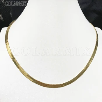 10stk Slange Fed kæde mix størrelse, Tilbehør til kvinder guld fyldt kæde snake-form halskæde 9647 2