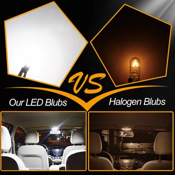 10x T10 LED W5W Lampe Bil Side Indvendigt lys 12V Super Lys Pære 2825 SMD 194 168 Auto Hvid 6000K Parkering Markør Dome Lamper 1