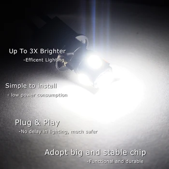 10x W5W LED T10 LED Interiør Bil Lys For Mitsubishi Outlander Lancer 10 9 Galant ASX Pajero Sport 200 Colt lysdioder for auto 12V 5