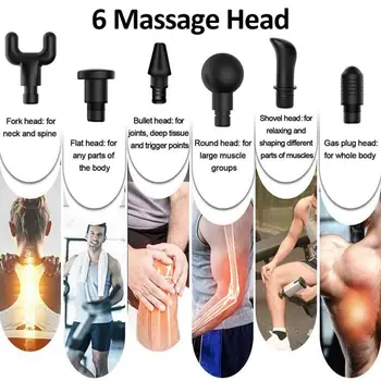1200-3300r/min Elektrisk Muscle Massager Terapi Fascia Massage Pistol Dybe Vibrationer Muskel Afslapning, Fitness-Udstyr med Taske 9 4