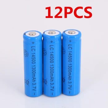 12pcs/meget Stor kapacitet 14500 batteri 3,7 V 1300mAh genopladeligt lithium-batteri til batteri lommelygte 2