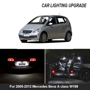 12x LED nummerplade pære Indvendige dome Lys Kit For 2005-2012 Mercedes Benz A-klasse W169 A150 A160 A170 A180 A200 Kuffert lys 3245