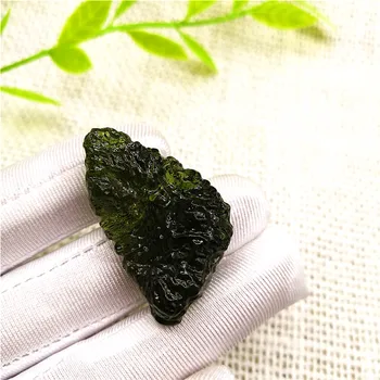 13--15g Gratis fragt Naturlige Moldavite Naturlige tjekker meteorit utilhugget sten, krystal Energi sten tilfældig levering 5