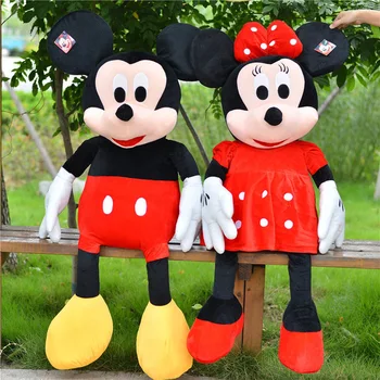 135cm Store Mickey Mouse Dukker Stor, Lyserød Minnie Mouse Plys Legetøj Elsker Dukker til Piger Valentine ' s Day Gave til Voksen Kæreste 5