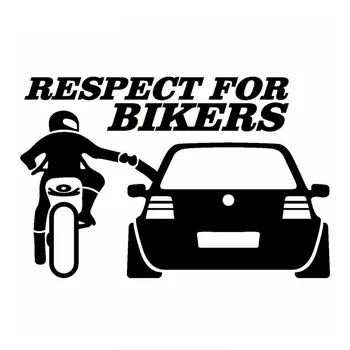 13cm*20cm Respekt Cyklister Respekt For Motorcyklister Bil Klistermærker Anbragt dansk auto tilbehør til tesla model x 12781
