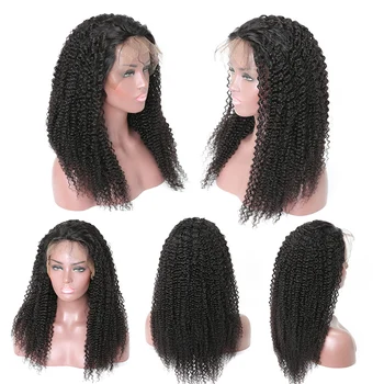13x4 Afro Kinky Krøllet Hår Paryk Glueless Lace Front Wig Sladder Blonder Foran Remy Human Hair Parykker Til Kvinder Indiske Lace Wig 5